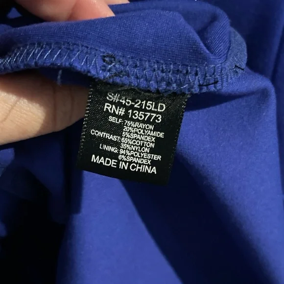 LuLu's Royal Blue Lace Bodycon Dress Size M – Long Sleeve Cocktail Party Dress - Picture 8 of 8